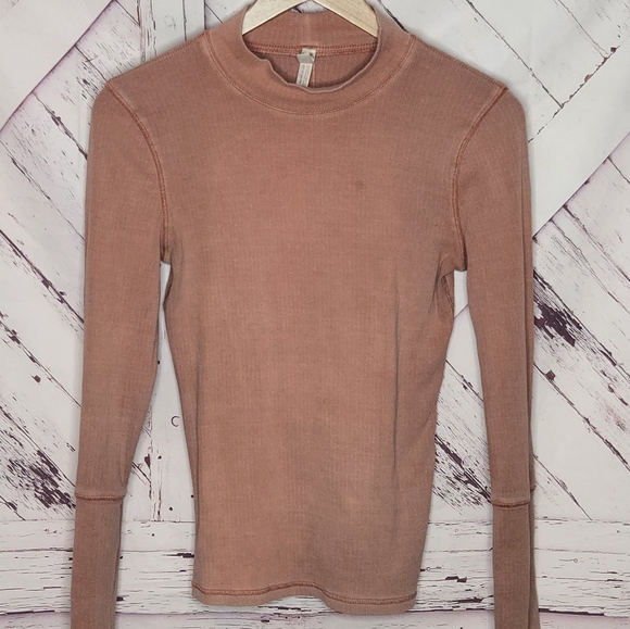 Free People Intimately Mauve Pink Orange Top *Flaw* - Picture 2 of 4